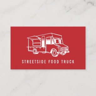 Food Lastbil Logotyp Red Visitkort