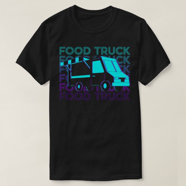 Food Lastbil Retro Gift T Shirt (Design framsida)