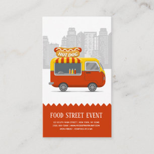 Food lastbil street Hotdog Visitkort