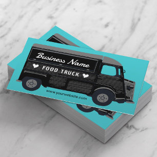 Food Lastbil Street Kitchen Black Van Catering Visitkort