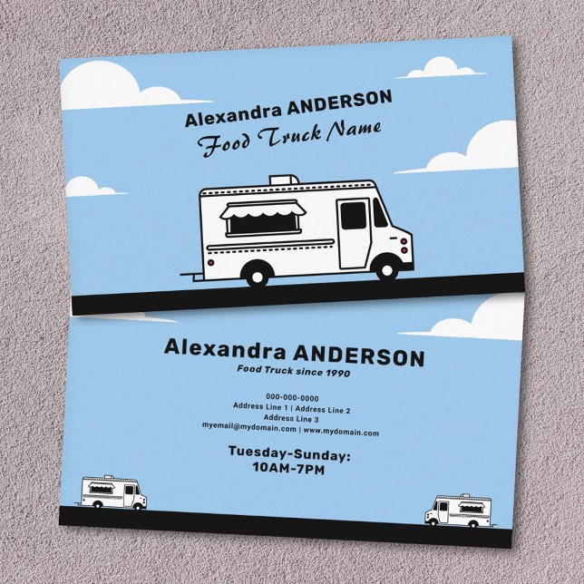 Food Lastbil Visitkort (Food Truck Business Card)