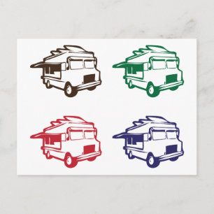 Food Lastbilar Four Färg Design Vykort