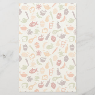 Food Mönster Brevpapper