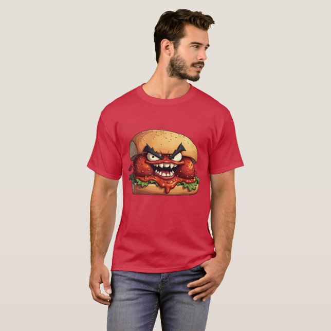 Food Monsters EVIL MEATBALL SUB T Shirt (Hel framsida)