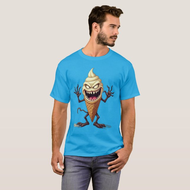 Food Monsters ICE CREAM CONE T Shirt (Hel framsida)