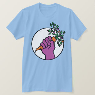 Food Not Bombs logotyp (med bakgrund) T-shirt