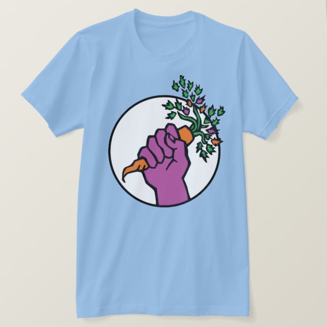 Food Not Bombs logotyp (med bakgrund) T-shirt (Design framsida)