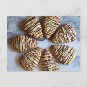 Food Photography Chocolate Chip British Scone Vykort