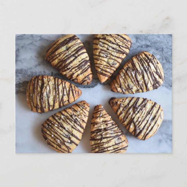 Food Photography Chocolate Chip British Scone Vykort (Framsida)