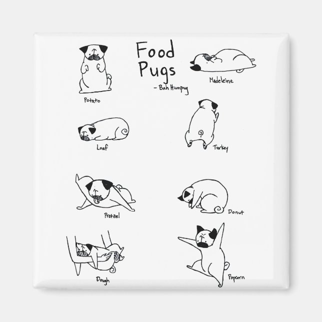 Food Pugs Magnet (Framsidan)