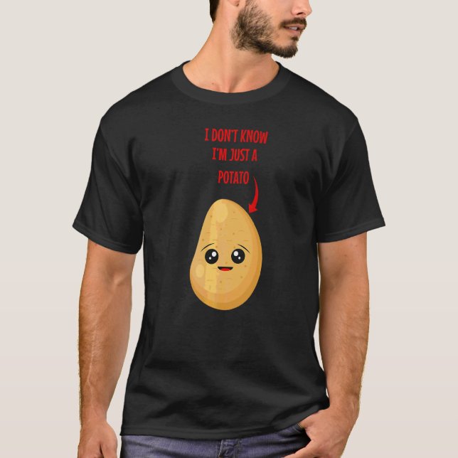 Food Pun Vegan Potato 1 T Shirt (Framsida)