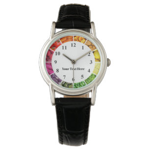 Food Rainbow Clock - Health Eating Fruit and Veg Armbandsur