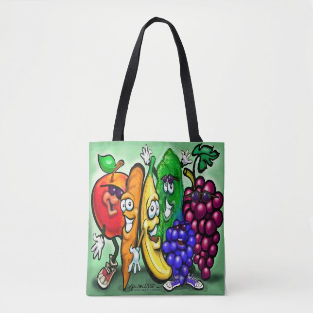 Food Rainbow Tote Bag Tygkasse (Framsida)