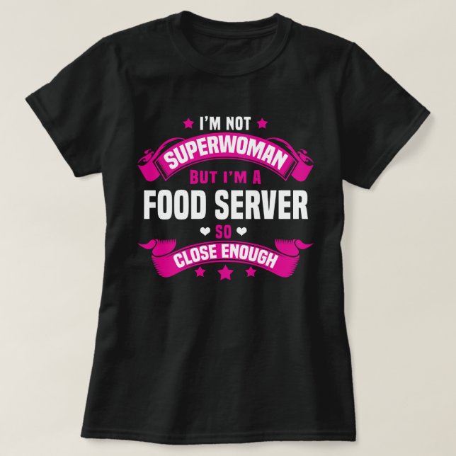 Food Server T Shirt (Design framsida)