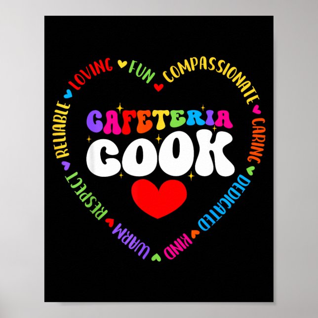 Food Services Crew Cafeteria Cook Helper School Sq Poster (Framsidan)