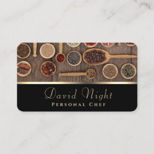 Food Spaces Design Personal Chef Catering Business Visitkort