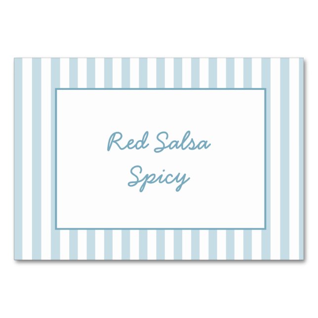 Food Station Sign Blue Rand Beach Birthday Bordsnummer (Framsidan)