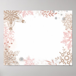 Food Station Winter Wonderland Rosa Guld Poster