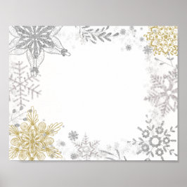Food Station Winter Wonderland Silver Guld Poster