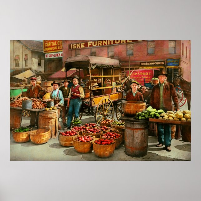 Food - Vegetables - Indianapolis Market 1908 Poster (Framsidan)