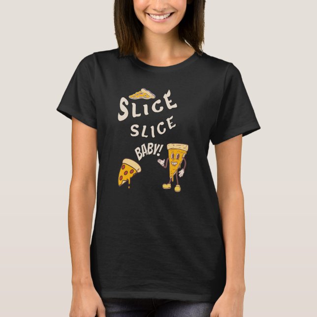 Food Vintage Pizza T Shirt (Framsida)