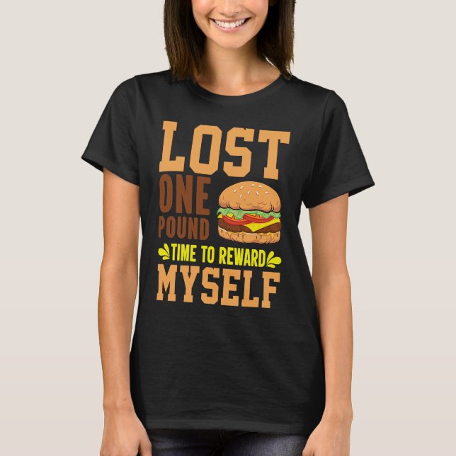 Foodaholic Lifestyle Witty Hamburger Fast Food  Ou T Shirt (Framsida)