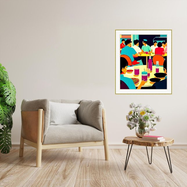 Foodcourt - Canvas Art Print Poster (Skapare uppladdad)