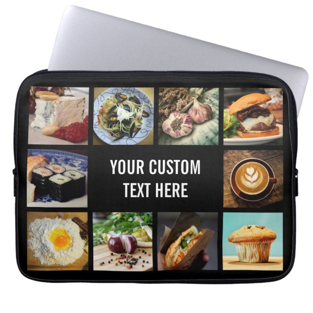 Foodie anpassningsbar laptop sleeve (Framsidan)