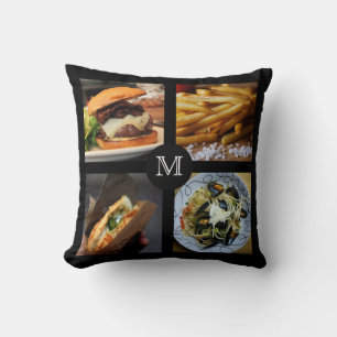 Foodie anpassningsbar monogram dekorativ kudde 1
