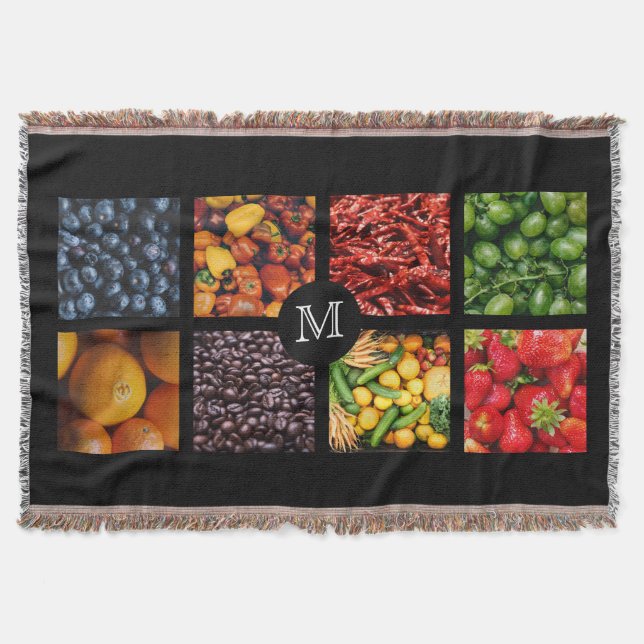 Foodie Anpassningsbar Monogram Disaster Filtar 3 (Framsidan)