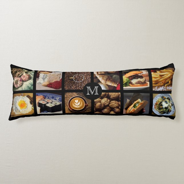 Foodie anpassningsbar monogram kroppskudde (Framsidan)