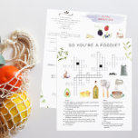 Foodie Chef Watercolor Recipe Crossword Puzzle<br><div class="desc">Korsordpussel är perfekt för hjärnutveckling. De är ett sätt att tillbringa perfekt inomhus. De är underbara gåvor. Beställ en massa och skicka dem med brev till alla dina vänner och vänner. Lägg till anpassningsbarnas ordalydelse i den här designen genom att använda rutorna "Redigera den här designmallen" på objektets höger eller...</div>