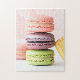 Foodie Desserts Fransk Macarons fotofoto Pussel