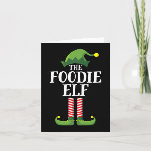 Foodie Elf Matching Family Group jul Party 1 Kort