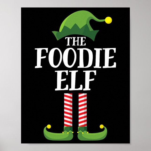 Foodie Elf Matching Family Group jul Party 1 Poster (Framsidan)
