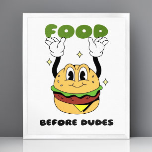 Foodie - Finny mat före Dudes Wall Art Poster