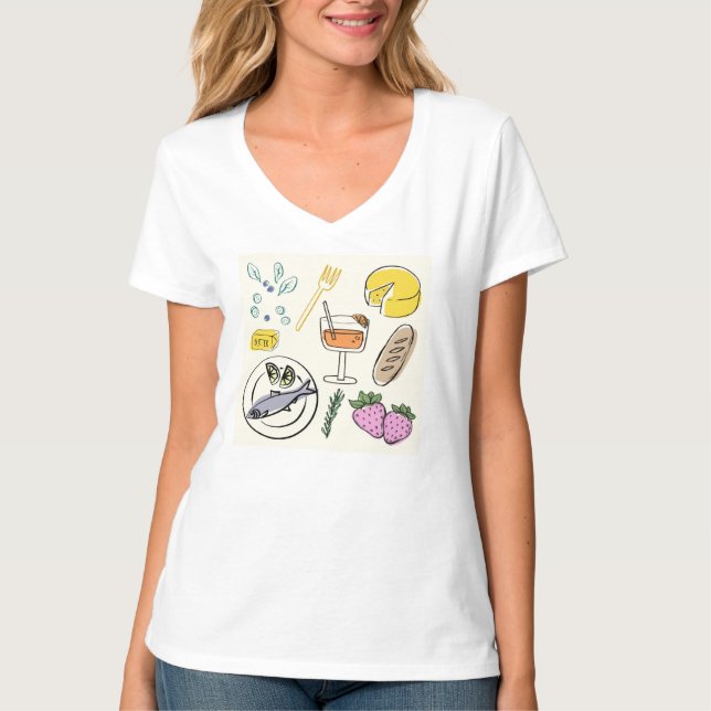 Foodie Minimalist T Shirt (Framsida)