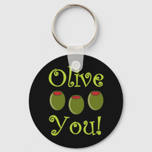 Foodie oliv dig nyckelring
