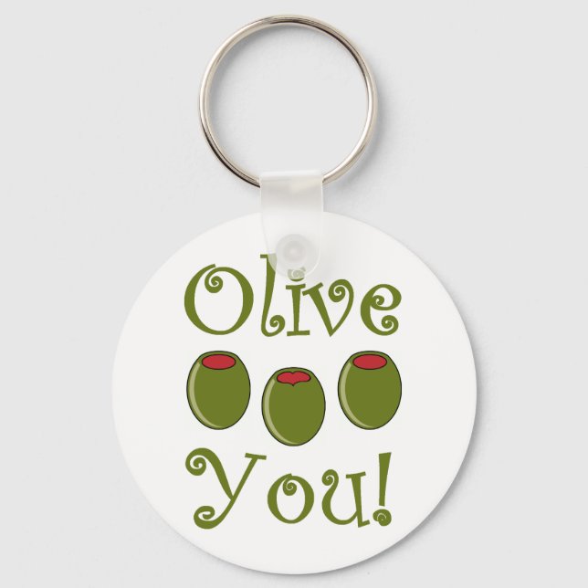 Foodie Olive You Nyckelring (Framsida)