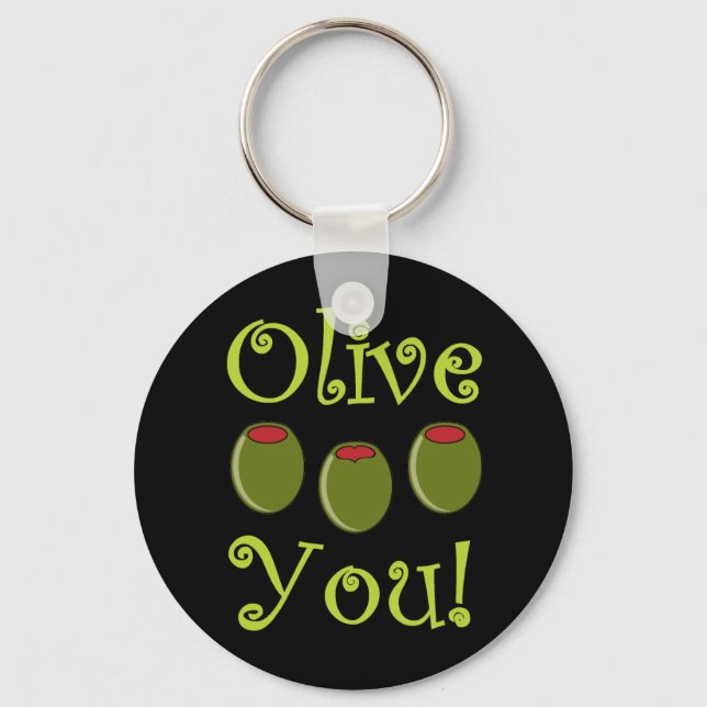 Foodie Olive You Nyckelring (Framsida)