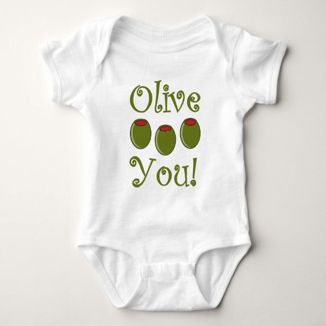 Foodie Olive You Tee Shirt (Framsida)