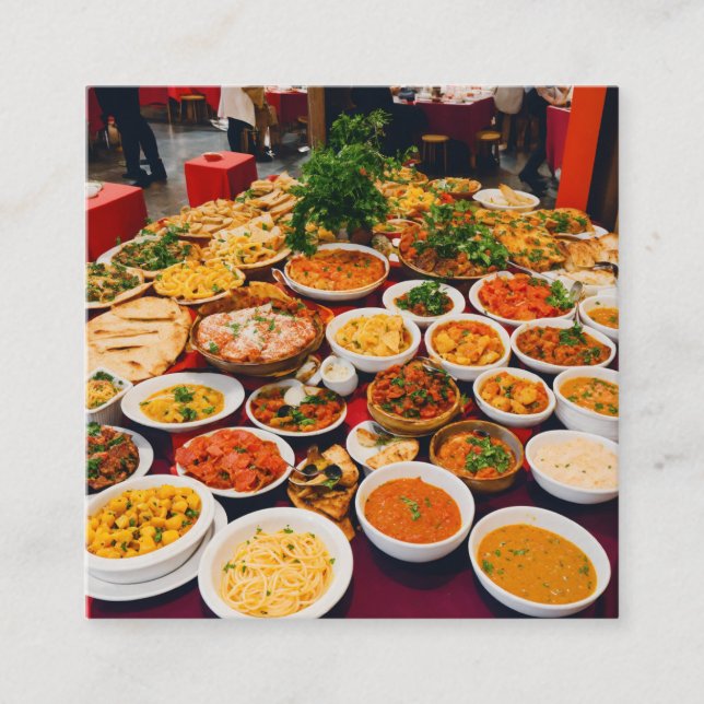 ’Foodie Paradise Contact Card’ (Framsida)