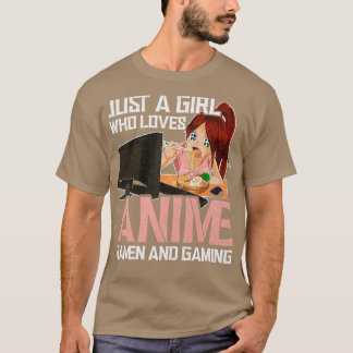 Foodie Ramen Gamer Girl Anime T Shirt