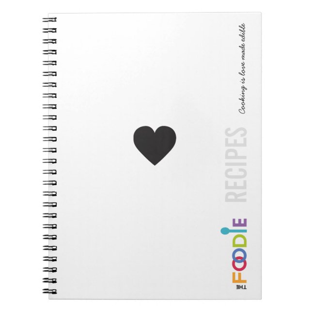 Foodie RECEPTanteckningsbok Anteckningsbok (Framsidan)