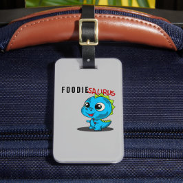 Foodie Saurus - Cute Dinosaur Bagagebricka