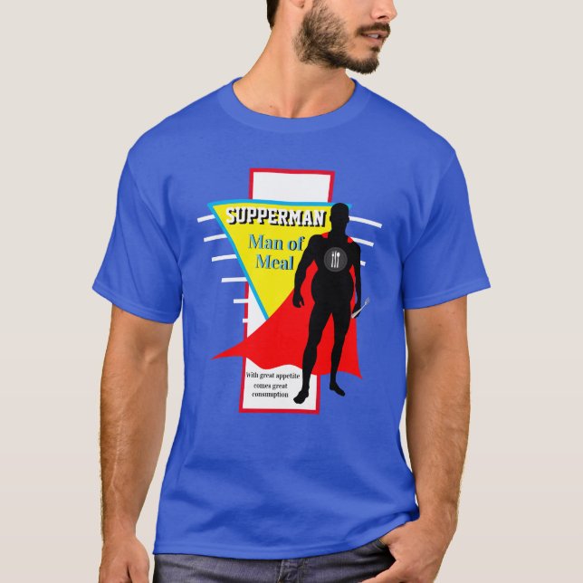 Foodie Toppen Hero Novelty SuppERMAN julgåva T Shirt (Framsida)