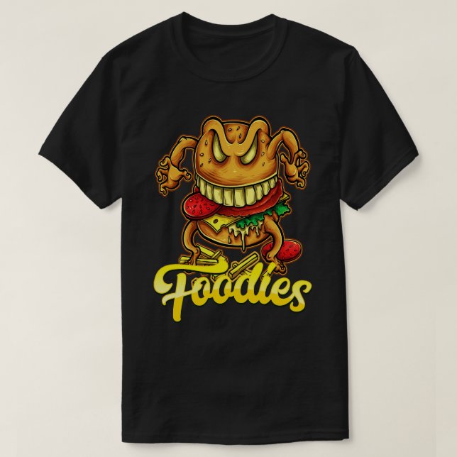 Foodies Burger Cheese Burger T Shirt (Design framsida)
