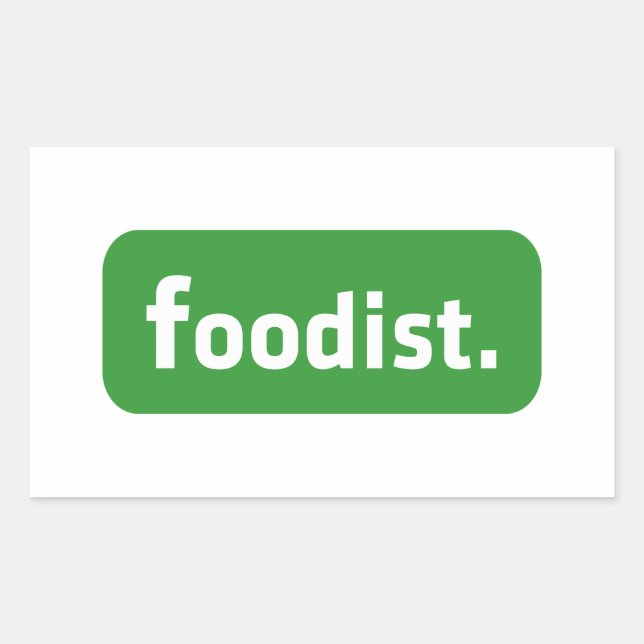 Foodist. Rektangulärt Klistermärke (Framsida)