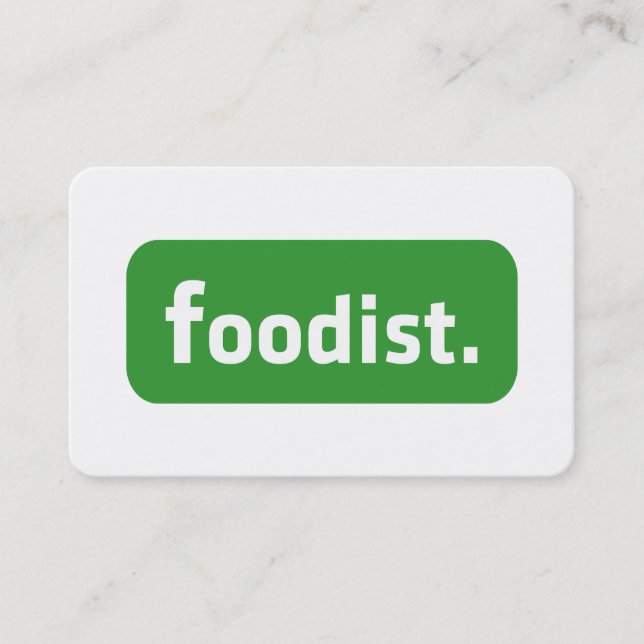 Foodist. Visitkort (Framsida)