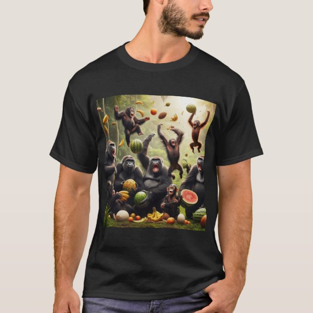 Foodmatch primater, frukt t shirt (Framsida)